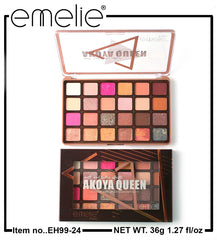 Emelie Paris Akoya Queen 24 Color Eyeshadow Palette Awesome Shades