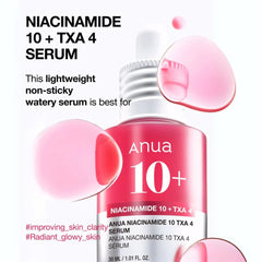 Anua Niacinamide 10% + TXA 4% Dark Spot Correcting Serum 30ml