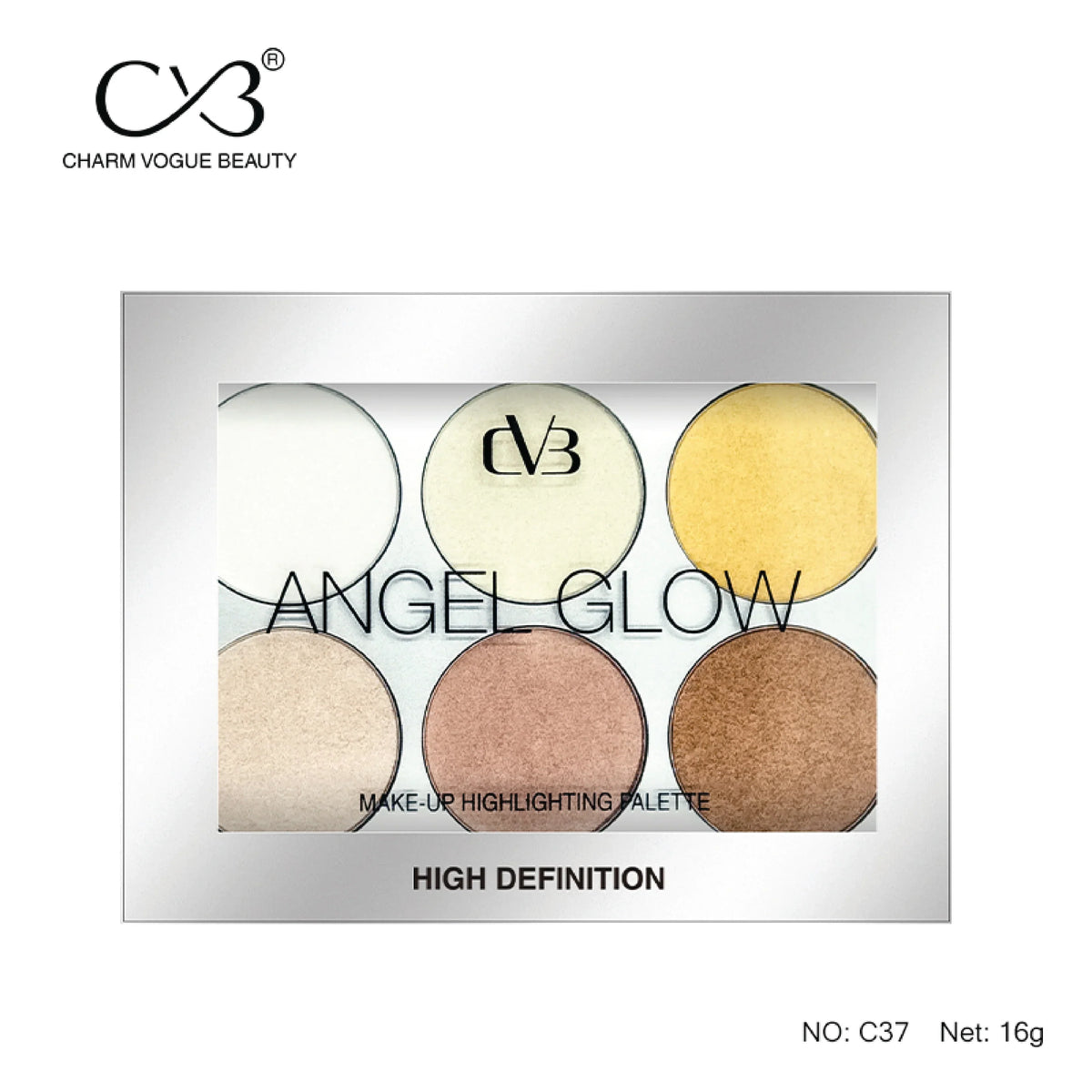 CVB 6 Shades High Definition Angel Glow Makeup Highlighting Palette