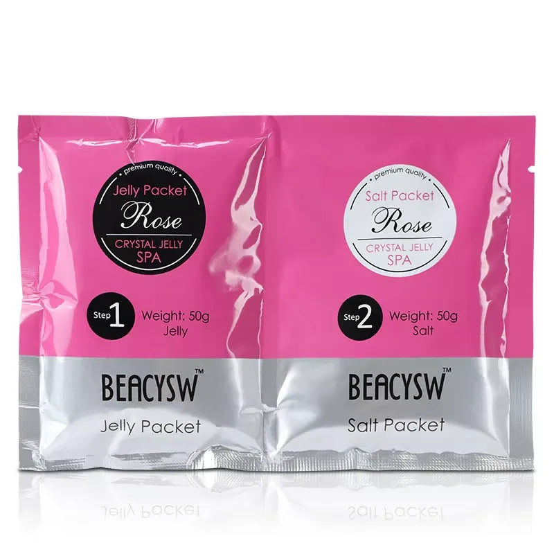 BEACYSW Natural Rose Ginger Foot Soak Powder Jelly Spa Pedicure Set