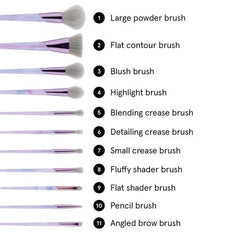 BH Cosmetics – 11 Pc Lavender Luxe Brush Set