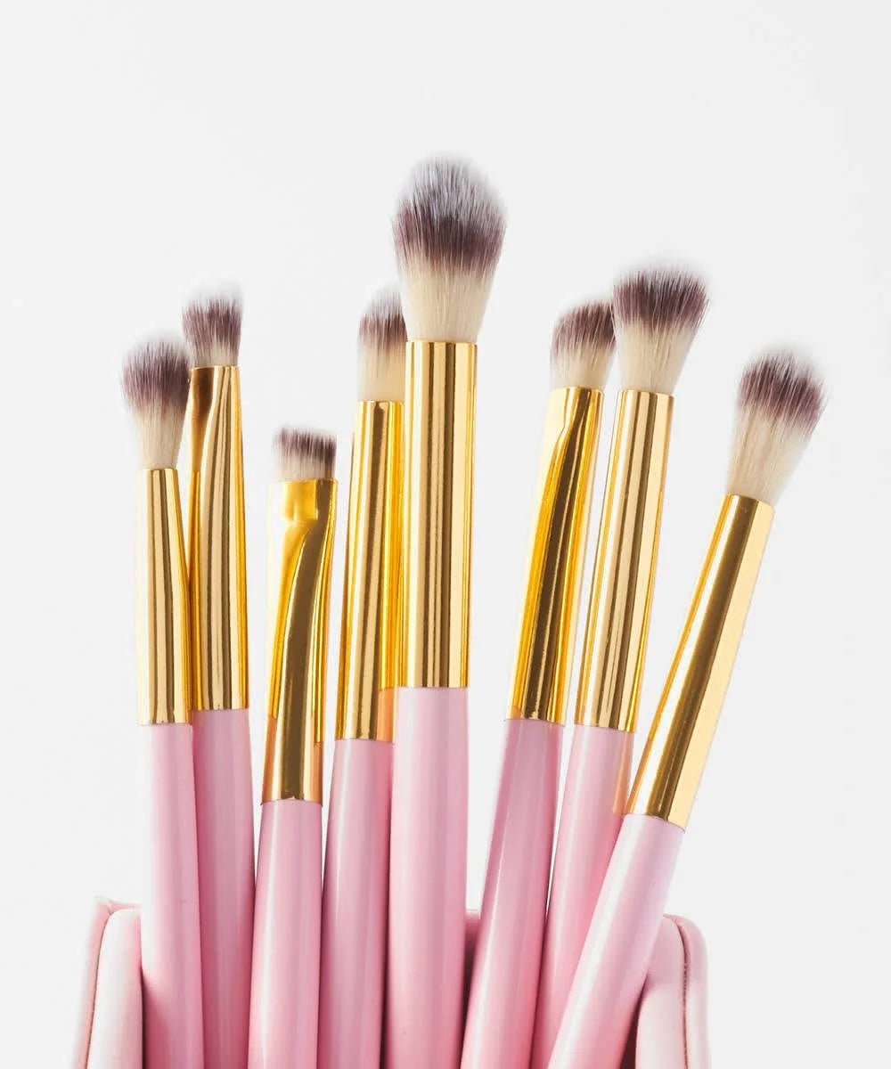 BH Cosmetics - Pink Studded Elegance 12 Piece Brush Set with a Brush Stand