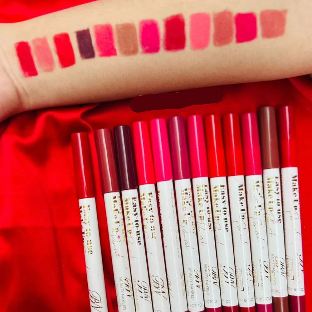 BN Easy to use Makeup Pencils Pack of 12 Lip Liner Pencil