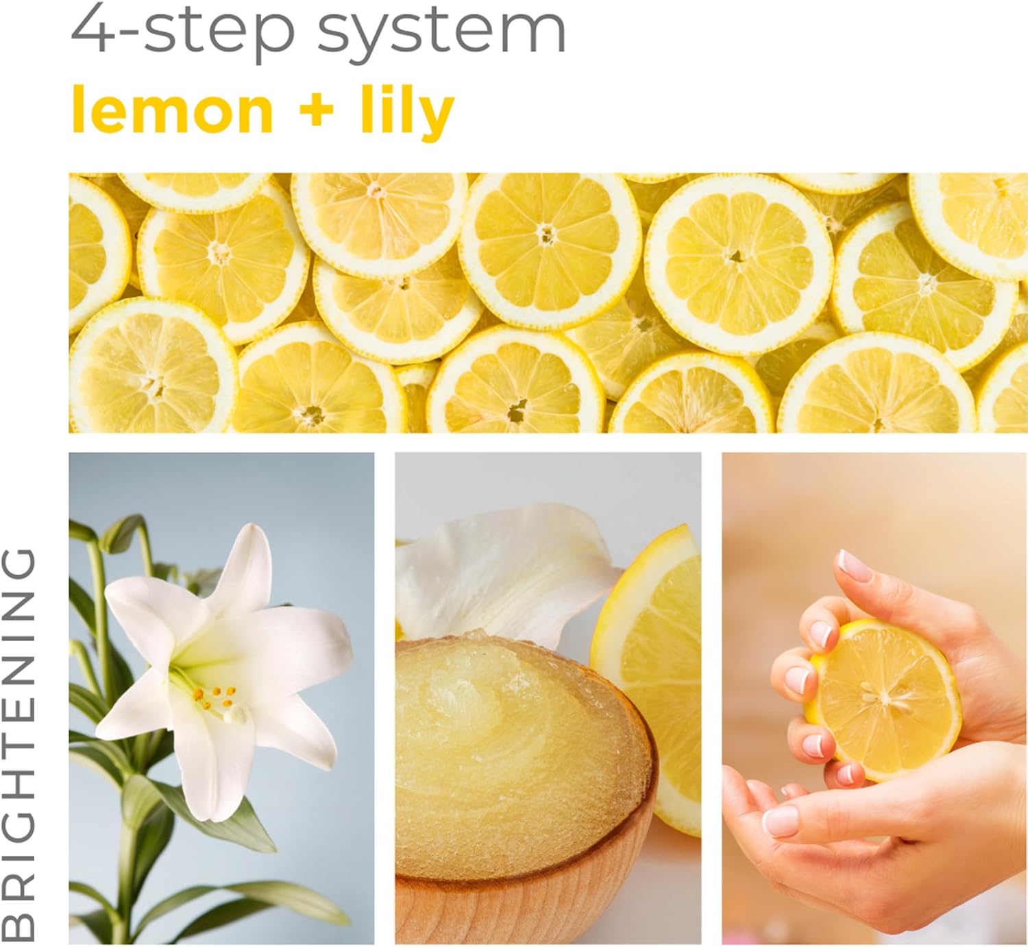Be Care Love Spa Brightening Lemon + Lily with Kojic Acid 4-in-1 Packet Box