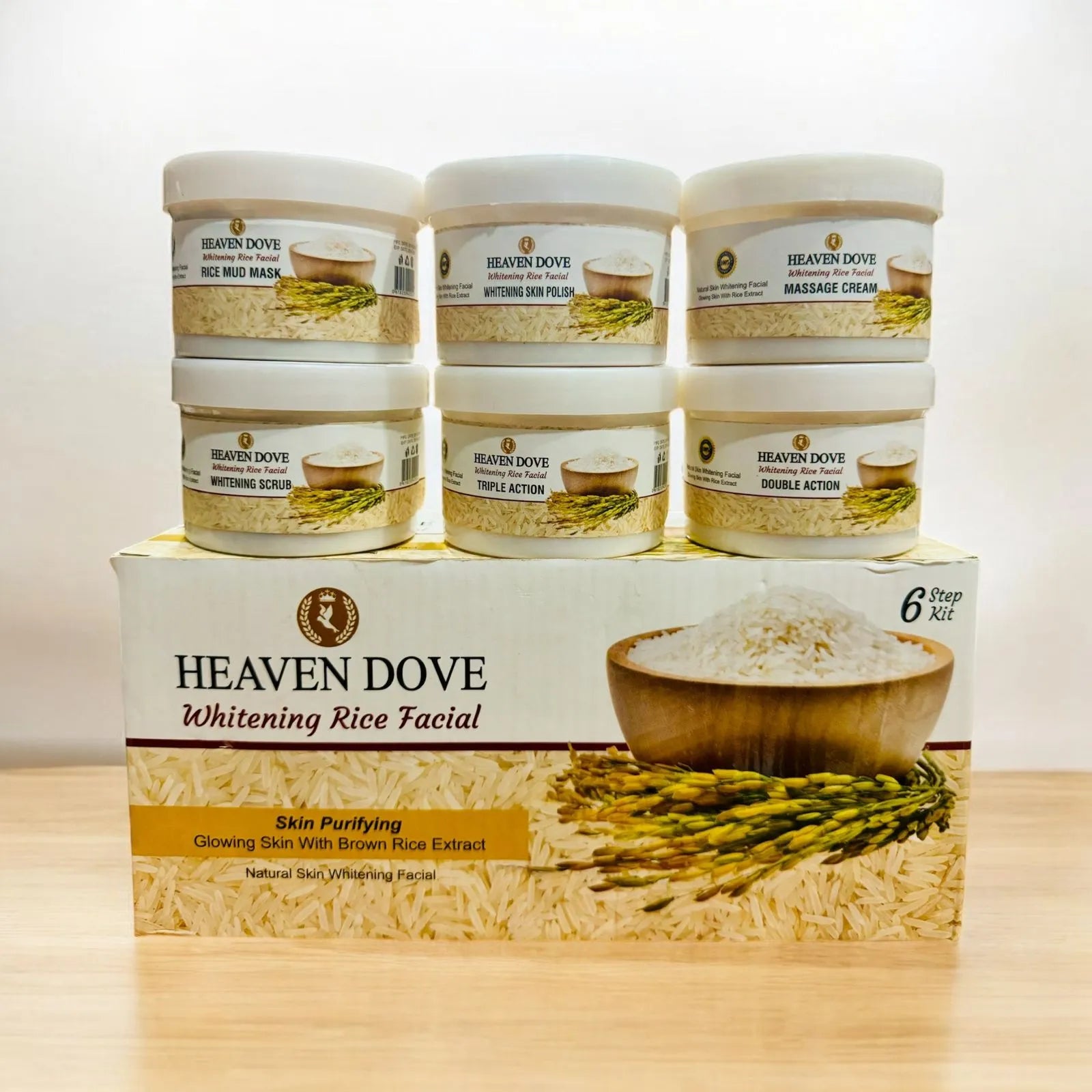 Heaven Dove Whitening Rice Facial 6 Steps Kit