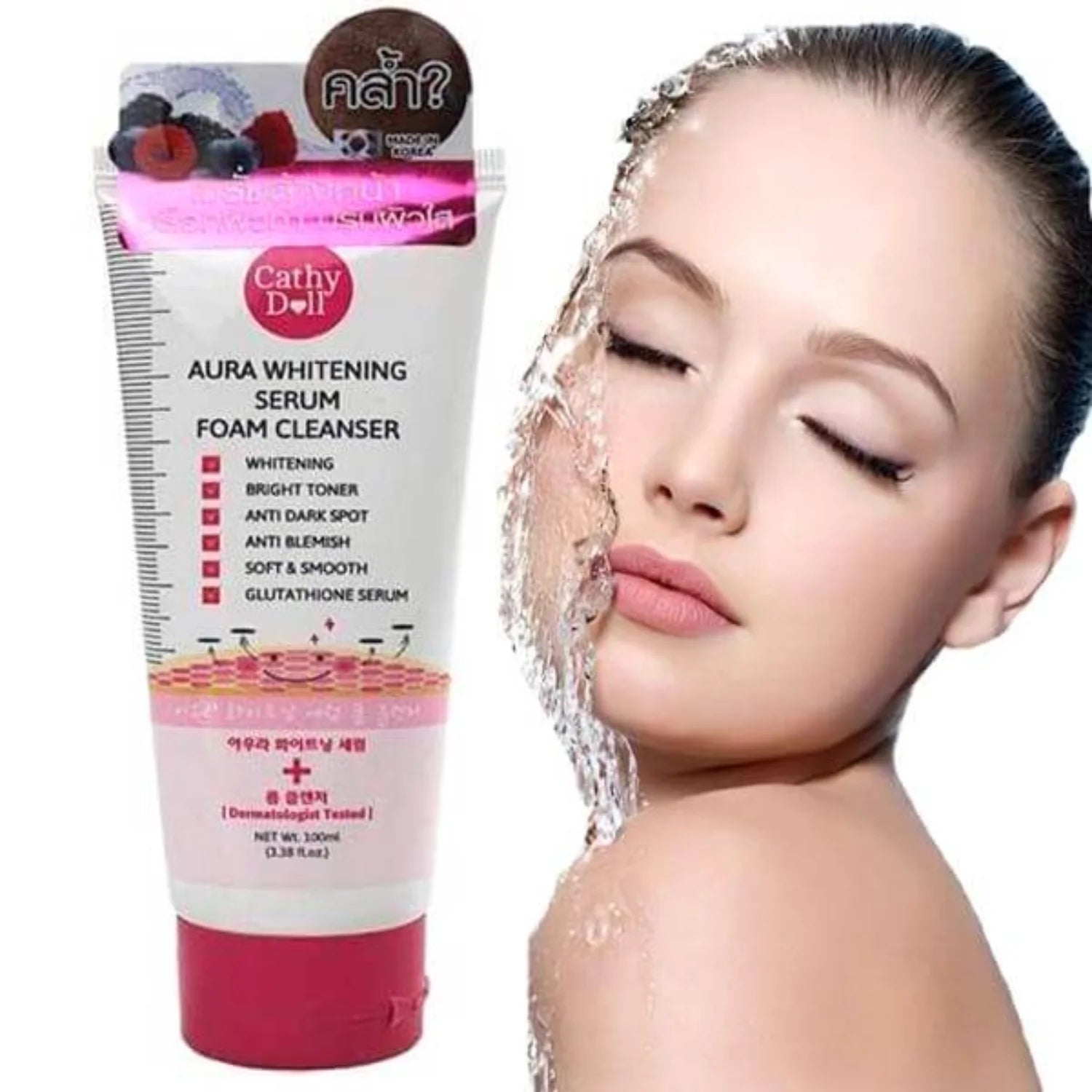 Cathy Doll Aura Whitening Serum Foam Cleanser 100ml