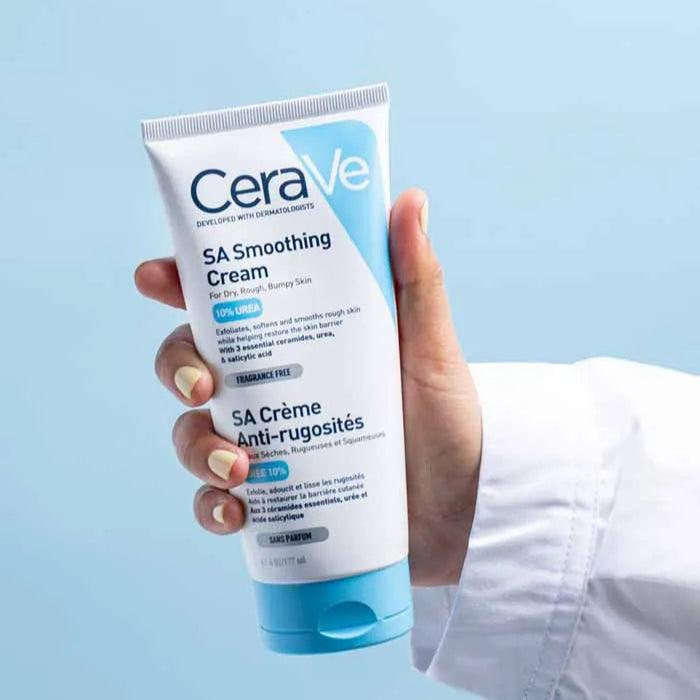 CeraVe Fragrance Free SA Smoothing Cream Dry, Rough Bumpy Skin, 177ml ...