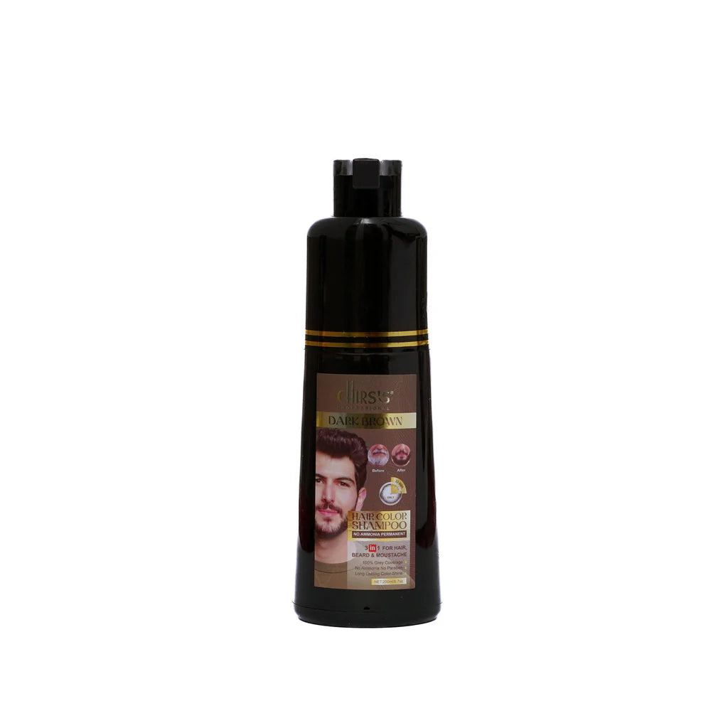 Chirs`s Professional Dark Brown Hair Color Shampoo With Argan Extract 200ml