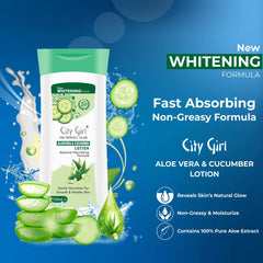 City Girl Aloe Vera & Cucumber Moisturizing Lotion - 100ml