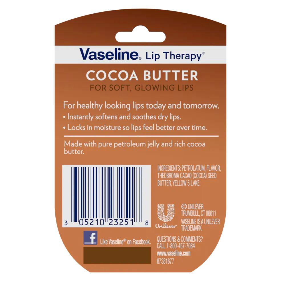 Vaseline Lip Therapy Lip Balm Cocoa Butter 7g