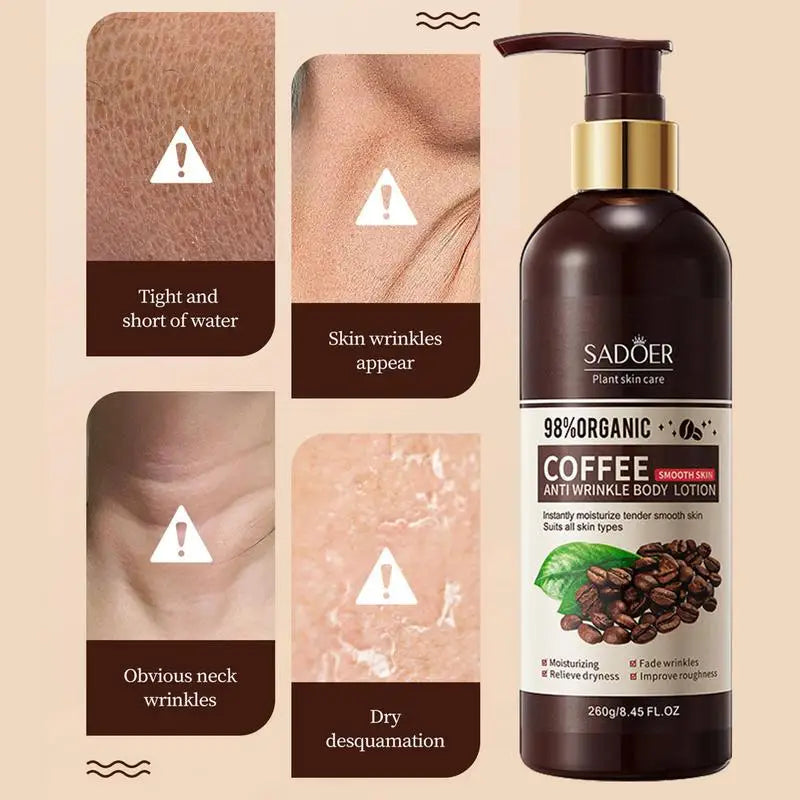 Sadoer Whitening High Gloss Skin Anti Wrinkle Coffee Body Lotion 260g