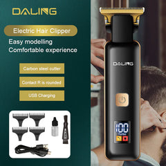 DALING DL-1571 USB Low Noise Professional Cordless Portable Men's Hair Clipper