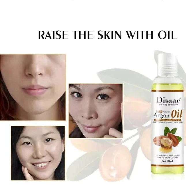 DISAAR 100% Natural Argan Oil Moisturizing Skin Massage body Oil 100ml