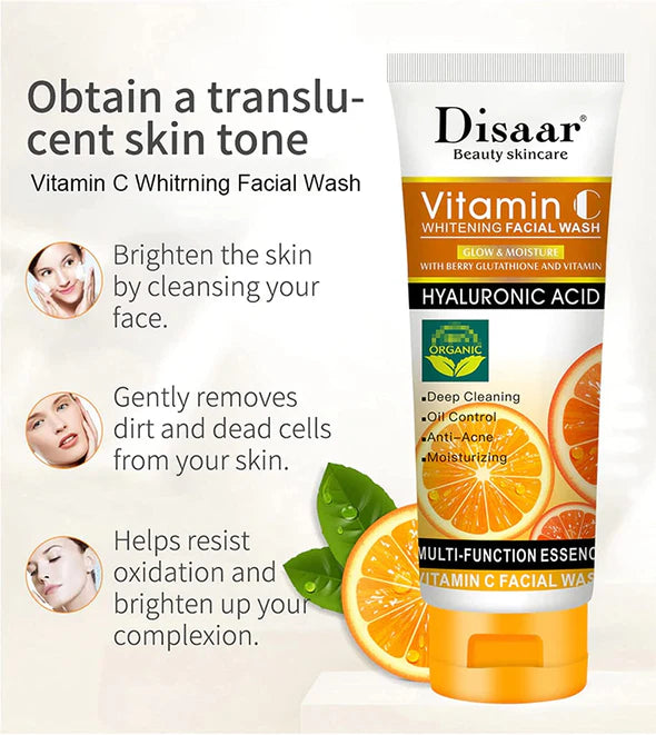 DISAAR Deep Cleansing Whitening Vitamin C Face Wash 100ml