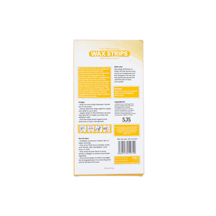 Rivaj UK Lemon & Honey Hair Removing Body Wax Strips