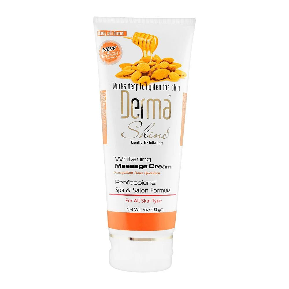 Derma Shine Massage Cream Gently Exfoliating Honey With Almond Whitening 200gms