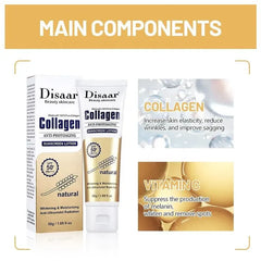 Dissar 100% Collagen Sunblock Whitening SPF 50 Sunscreen Lotion - 50g