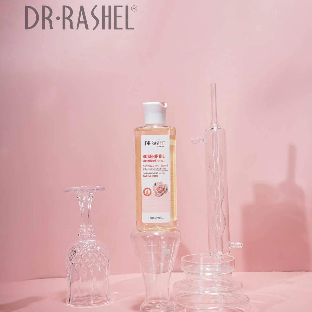 Dr RASHEL Face & Body Rosehip Oil Glutathione SPF50+ - 210ml