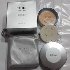 Etude Twin Cake Face Powder Foundation Base With Refill