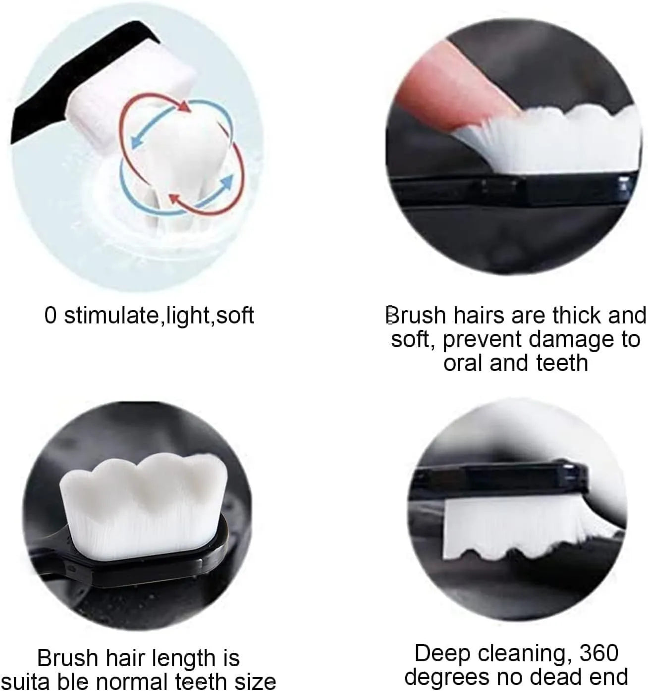 Extra Soft Toothbrushes for Sensitive Gums with Micro Nano Bristle each