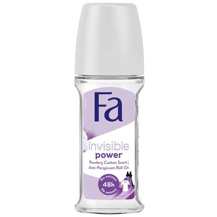 FA Roll on Anti-Perspirant Invisible Power Powdery Cotton Scent