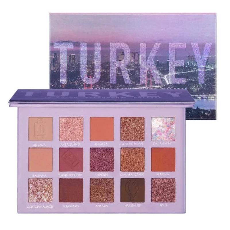 15 Colors Turkey Focallure Professional Glitter Eyeshadow Palette