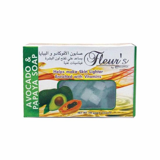 Hemani Herbal  Fleurs Transparent Soap Avocado & Papaya - 100gm