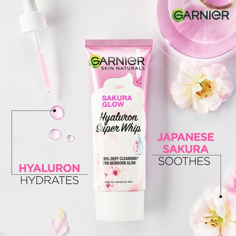 Garnier Sakura Glow Hyaluron Super Whip Foam 100ml