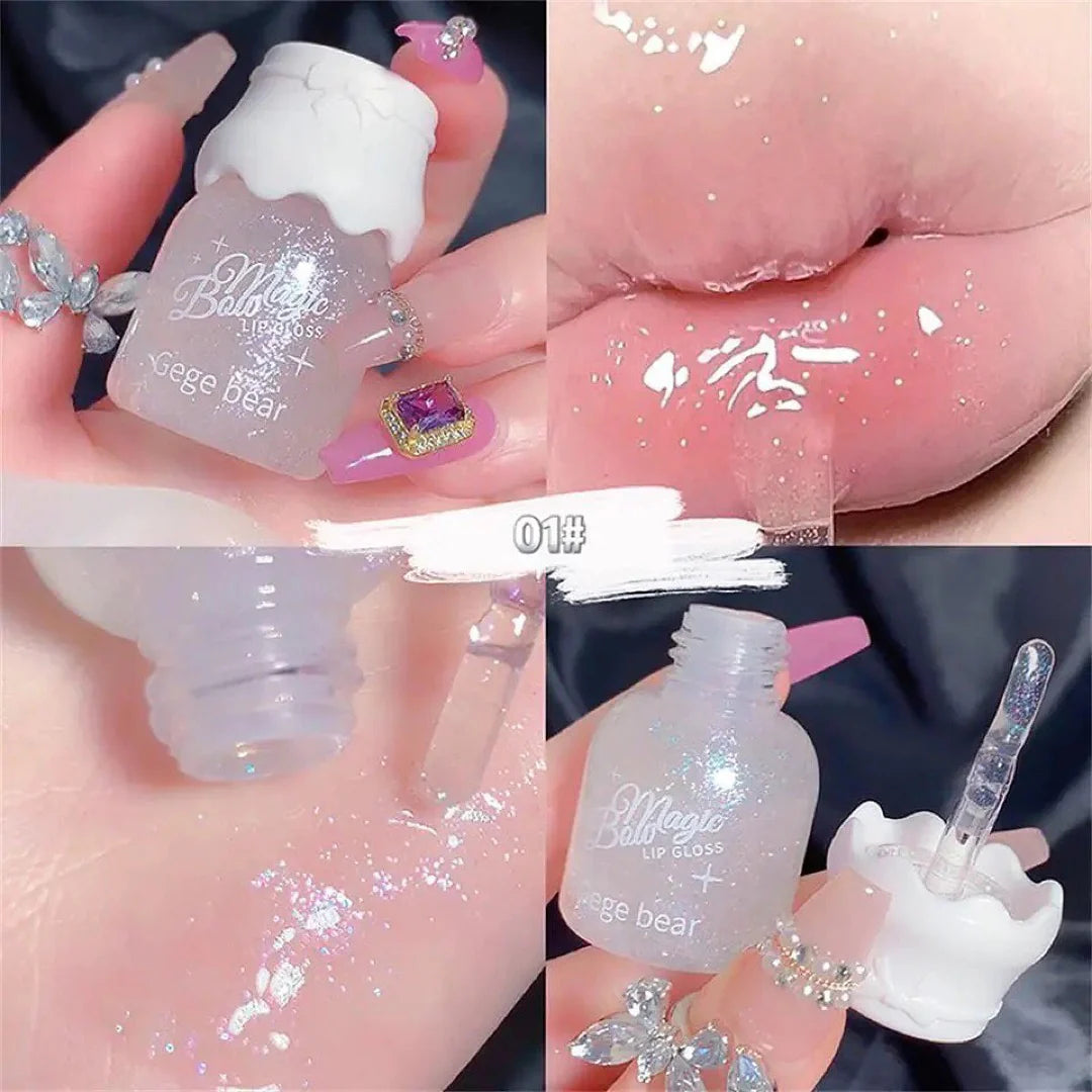 Gege Bear Lip Honey Gloss Set Moisturizing Mirror Shine
