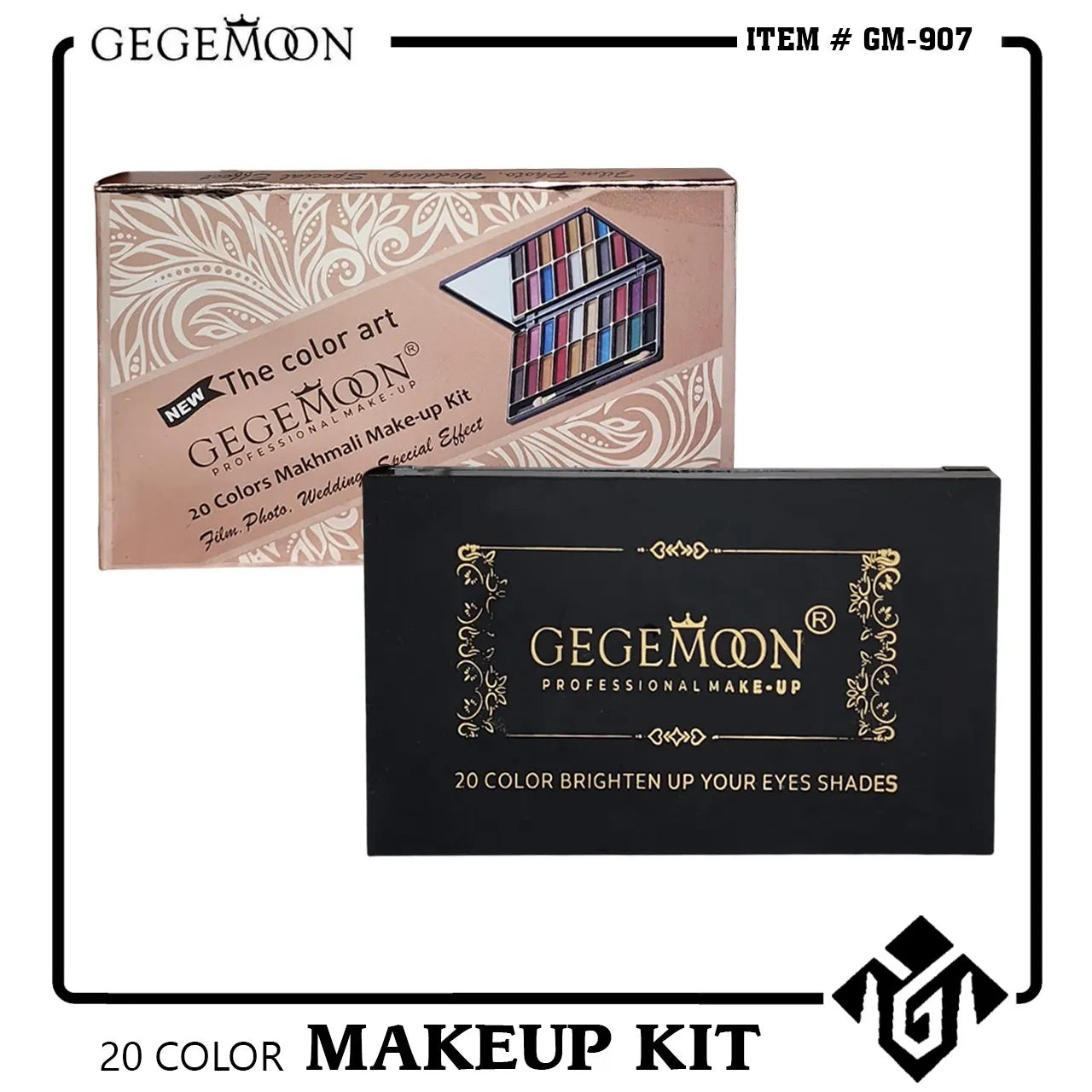 Gege Moon 20 The Color Art  Makeup Kit Eyeshadow GM - 907