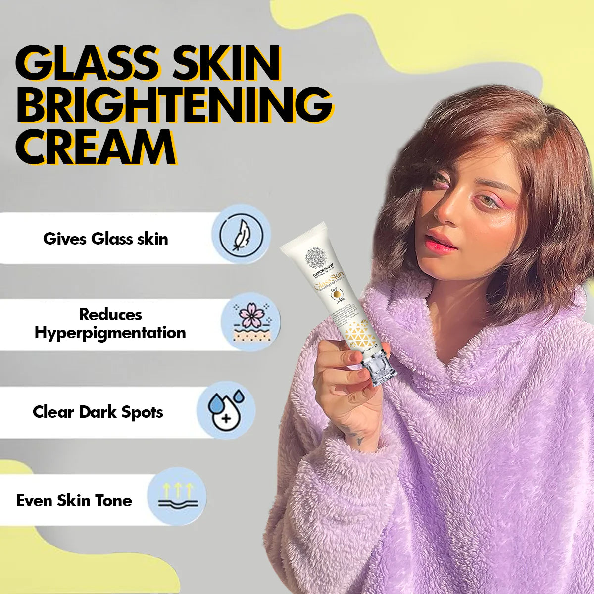Catchglow Glass Skin Whitening Cream - 30g - Factory Leftover