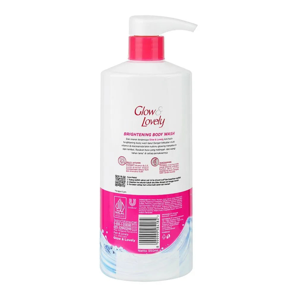 Glow & Lovely Multi Vitamin+Niacinamide Liquid Bath Soap, 550ml