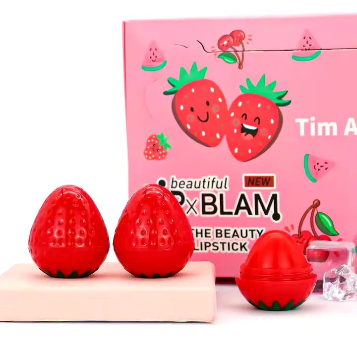 Professional Cute Kids Strawberry Lip Balm Each