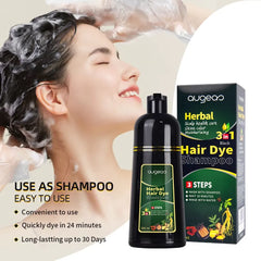 AUGEAS 3-in-1 Herbal Hair Color Shampoo – 500ml