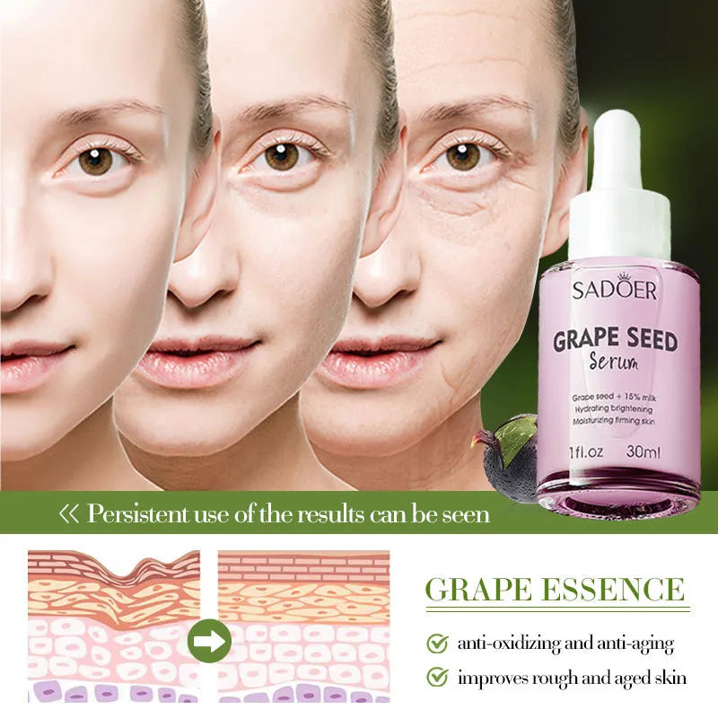 SADOER Grape Seed With Vitamin C & Glycerin Milk Whitening & Anti-Wrinkle - 30ml