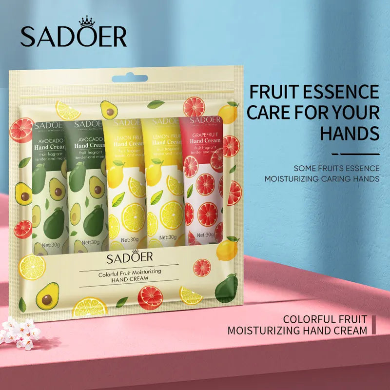 Sadoer Fruit Plant Extract Hand Cream Pack of 5 (30gm Each)