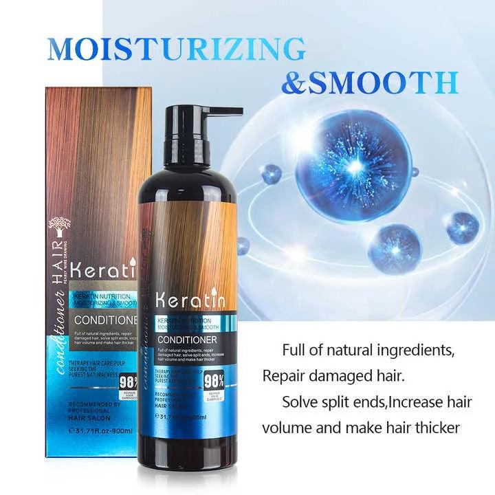 Keratin Moisturizing & Smooth Shampoo and Conditioner