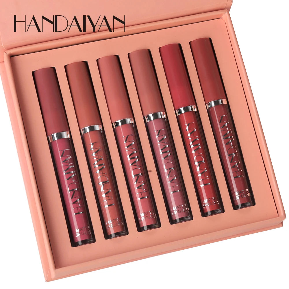 Handaiyan 6-Piece Matte Liquid Lipstick Multicolour