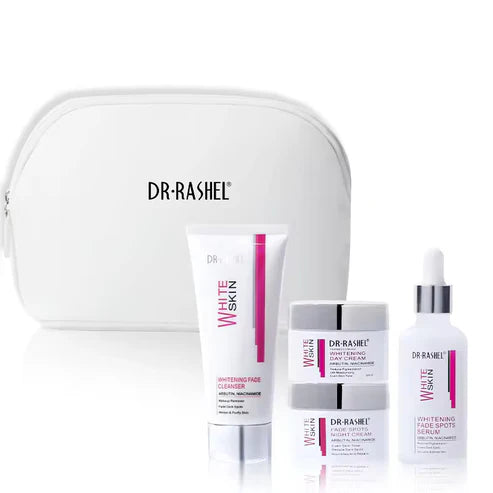 Dr.Rashel Skin Care White Skin Whitening Fade Spot 4 Piece Set With Bag