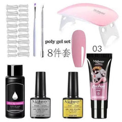 Poly Gel Nail Set - High Quality - With UV Led Nail Lamp , Nails