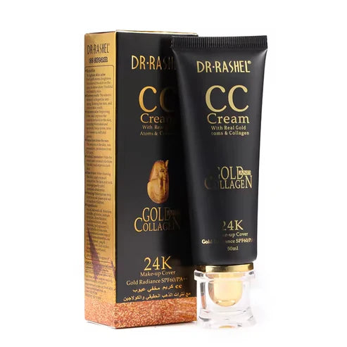 Dr.Rashel 24K CC Cream Gold & Collagen Make Up Cover Gold Radiance Sun Protection SPF60/PA++ - 50ml