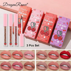 3 Pcs Dragon Ranee Ice Love Little Smoke Tube Lipstick