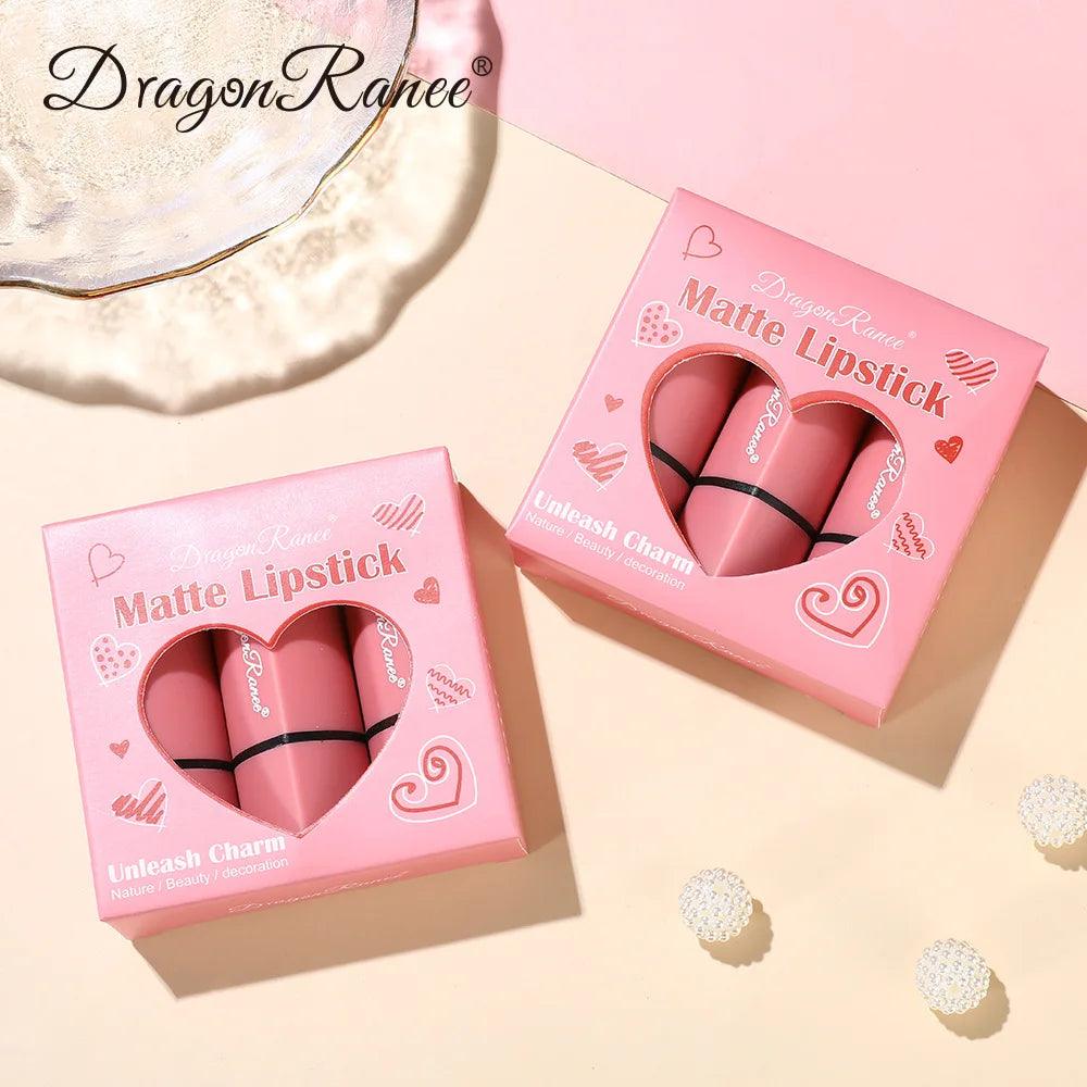 3Pcs Dragon Ranee Matte Unleash Lipstick