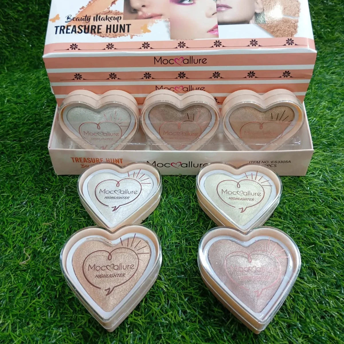 Heart Shaped Makeup Blushing Highlighter