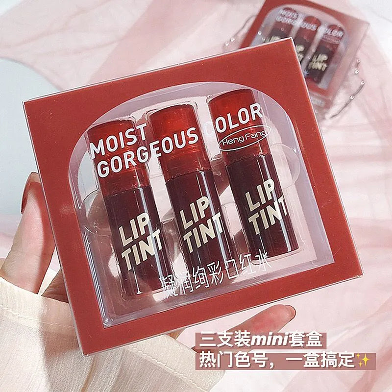 Heng Fang Lip Tint Moist Gorgeous Color Lipstick 3 Pcs Set