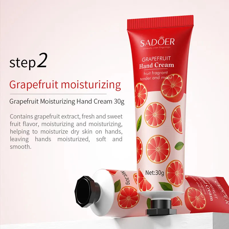 Sadoer Fruit Plant Extract Hand Cream Pack of 5 (30gm Each)