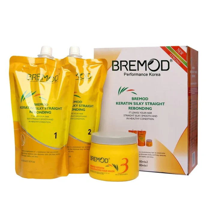 Bremod Keratin Kit : Silky Straight Keratin Rebonding - 800ml