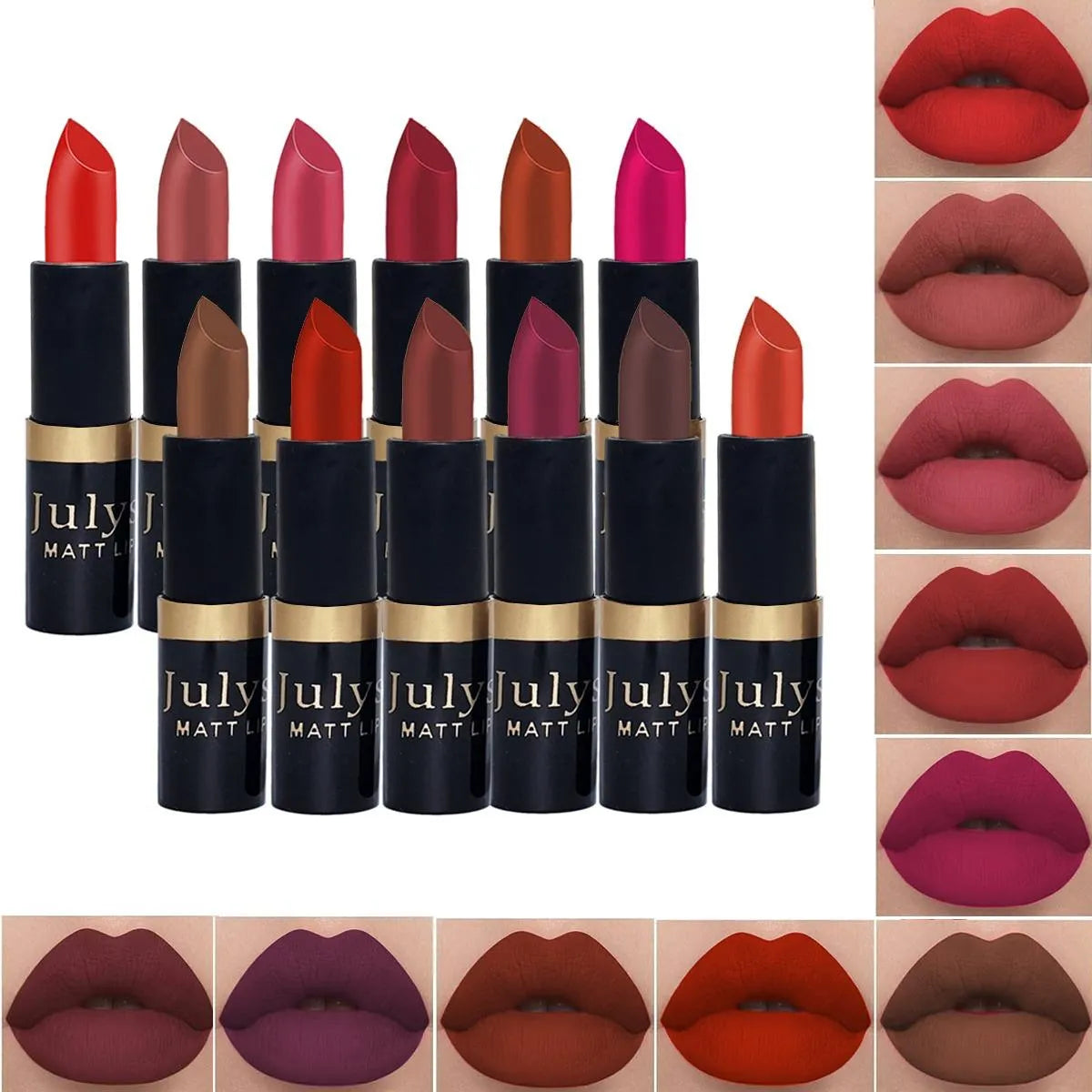 Julystar 12-Piece Matte Lipstick Box