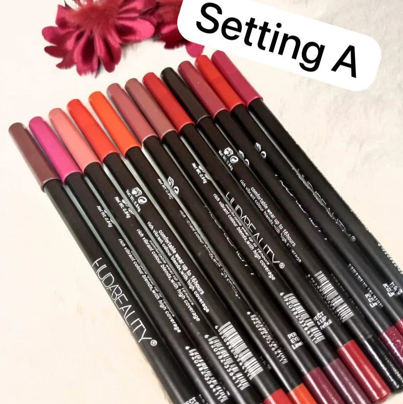 Huda Beauty Lip Pencils Pack of 12