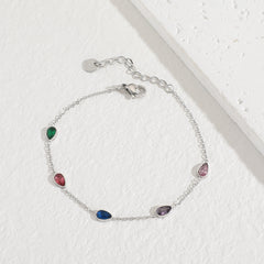 Silver Multi stone Bracelet